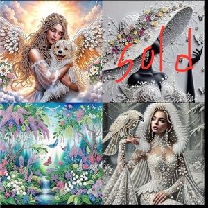 Art Collection DIY Diamond Painting Kit Irregular drill Partial vibrant colors